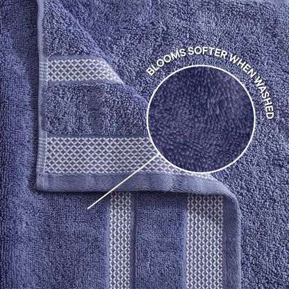 Hygro Hygro Cotton Hand Towel, 600 GSM, Solid, Blue