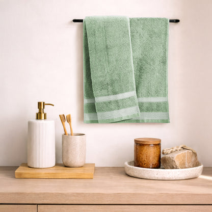 Hygro Hygro Cotton Hand Towel, 600 GSM, Solid, Light Green