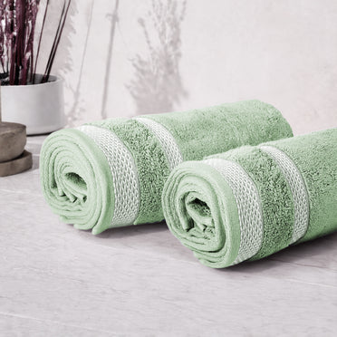 Hygro Hygro Cotton Hand Towel, 600 GSM, Solid, Light Green