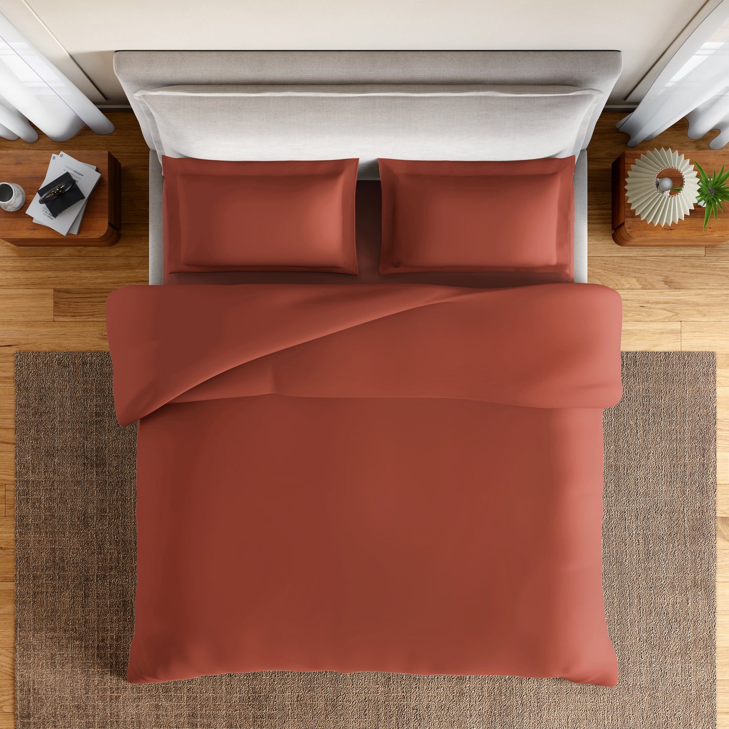 Essentials 100% Cotton Double Quilt, 170 TC, Solid, Bruchetta