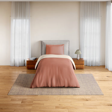 Essentials 100% Cotton Single Quilt, 170 TC, Solid, Mocha Mousse