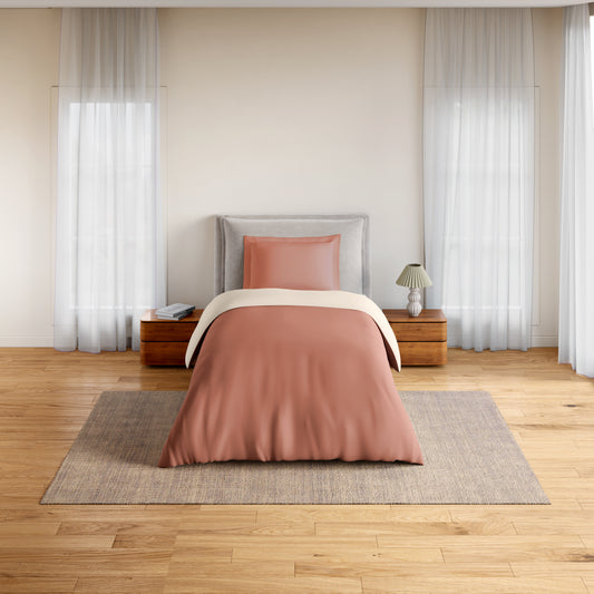 Essentials 100% Cotton Single Quilt, 170 TC, Solid, Mocha Mousse