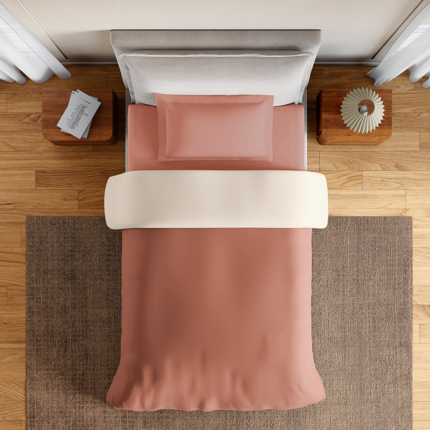 Essentials 100% Cotton Single Quilt, 170 TC, Solid, Mocha Mousse