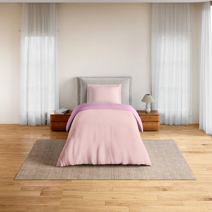 Essentials 100% Cotton Single Quilt, 170 TC, Solid, Pink Dogwood