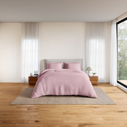 Essentials 100% Cotton Double Quilt, 170 TC, Solid, Pink Dogwood