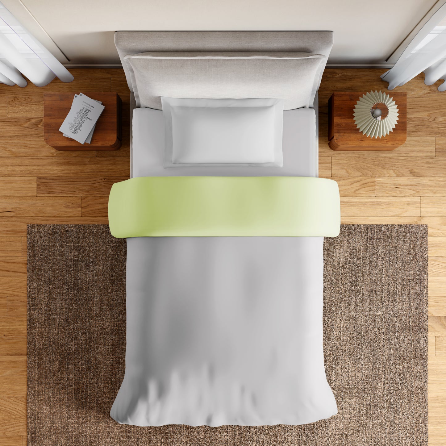 Essentials 100% Cotton Single Quilt, 170 TC, Solid, Silver Cloud/Tea