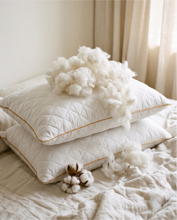 Solid White Quilted Pillows (Pack of 2) by Spaces