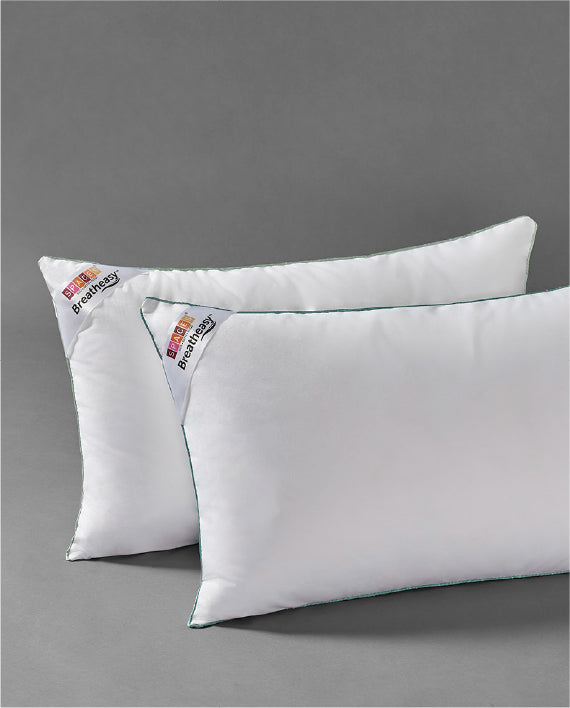 Solid White 100% Cotton Pillow - Breath Easy By Spaces
