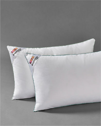 Solid White 100% Cotton Pillow - Breath Easy By Spaces
