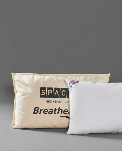 Solid White 100% Cotton Pillow - Breath Easy By Spaces