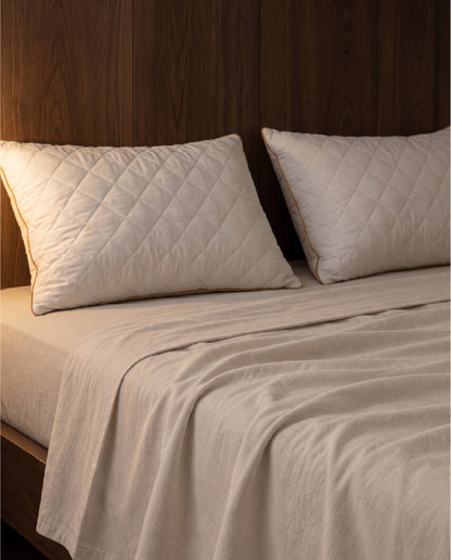 Solid White Quilted Pillows (Pack of 2) by Spaces