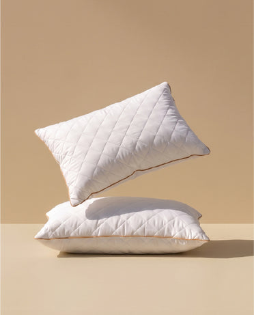 Solid White Quilted Pillows (Pack of 2) by Spaces