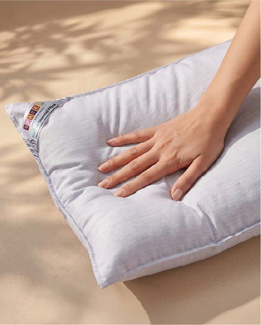 Solid White Cotton Rich Pillow - Bamboo Charcoal By Spaces