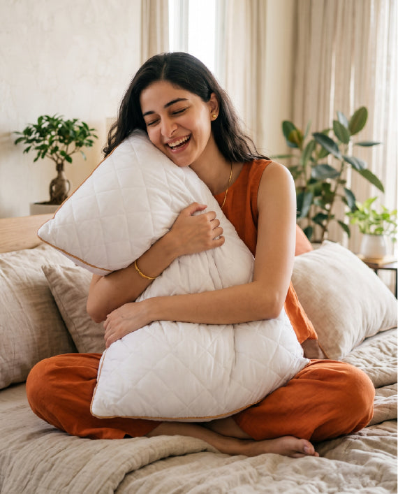 Solid White Quilted Pillows (Pack of 2) by Spaces