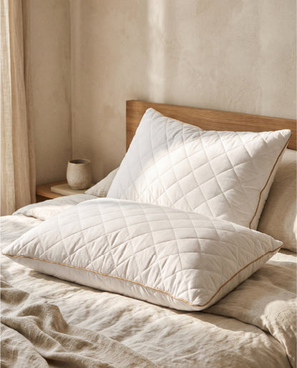 Solid White Quilted Pillows (Pack of 2) by Spaces