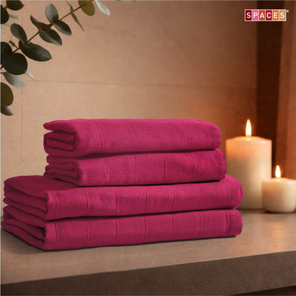 Freshlite 100% Cotton Bath Towel, 250 GSM, Solid, Dark Red