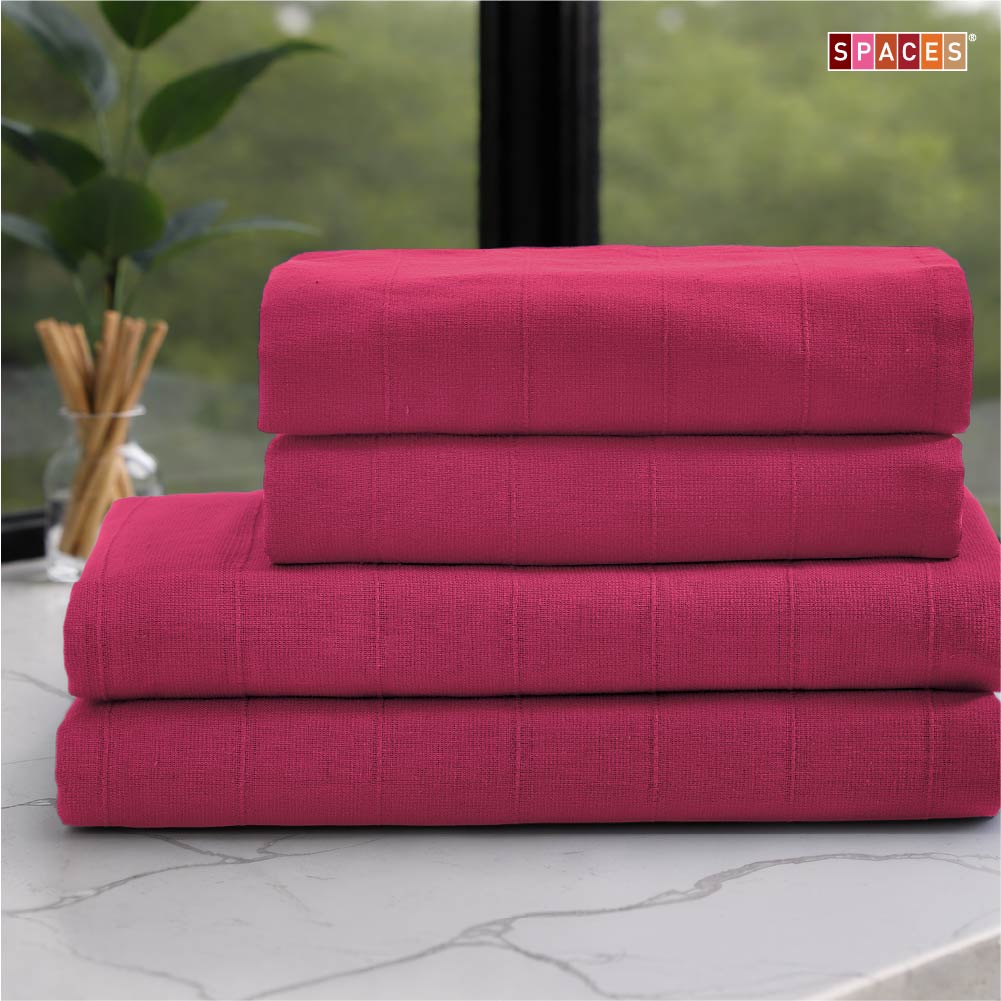 Freshlite 100% Cotton Bath Towel, 250 GSM, Solid, Dark Red