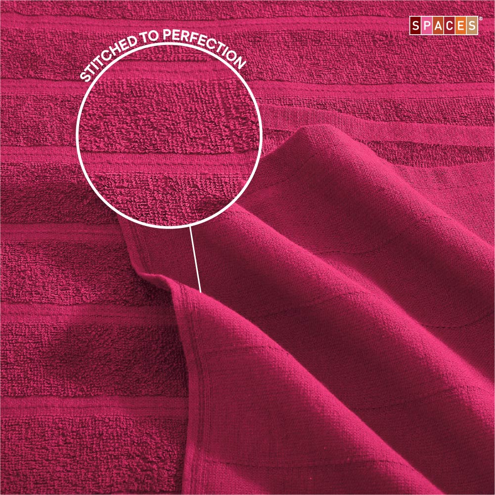 Freshlite 100% Cotton Bath Towel, 250 GSM, Solid, Dark Red