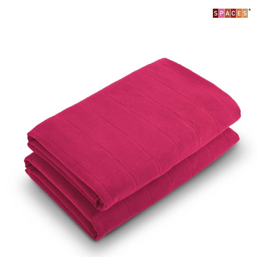 Freshlite 100% Cotton Bath Towel, 250 GSM, Solid, Dark Red