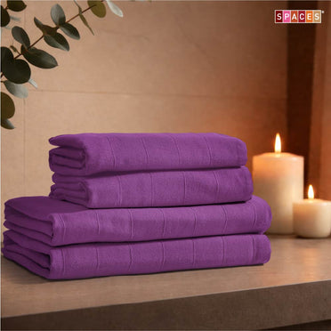 Freshlite 100% Cotton Bath Towel, 250 GSM, Solid, Violet