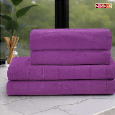 Freshlite 100% Cotton Bath Towel, 250 GSM, Solid, Violet