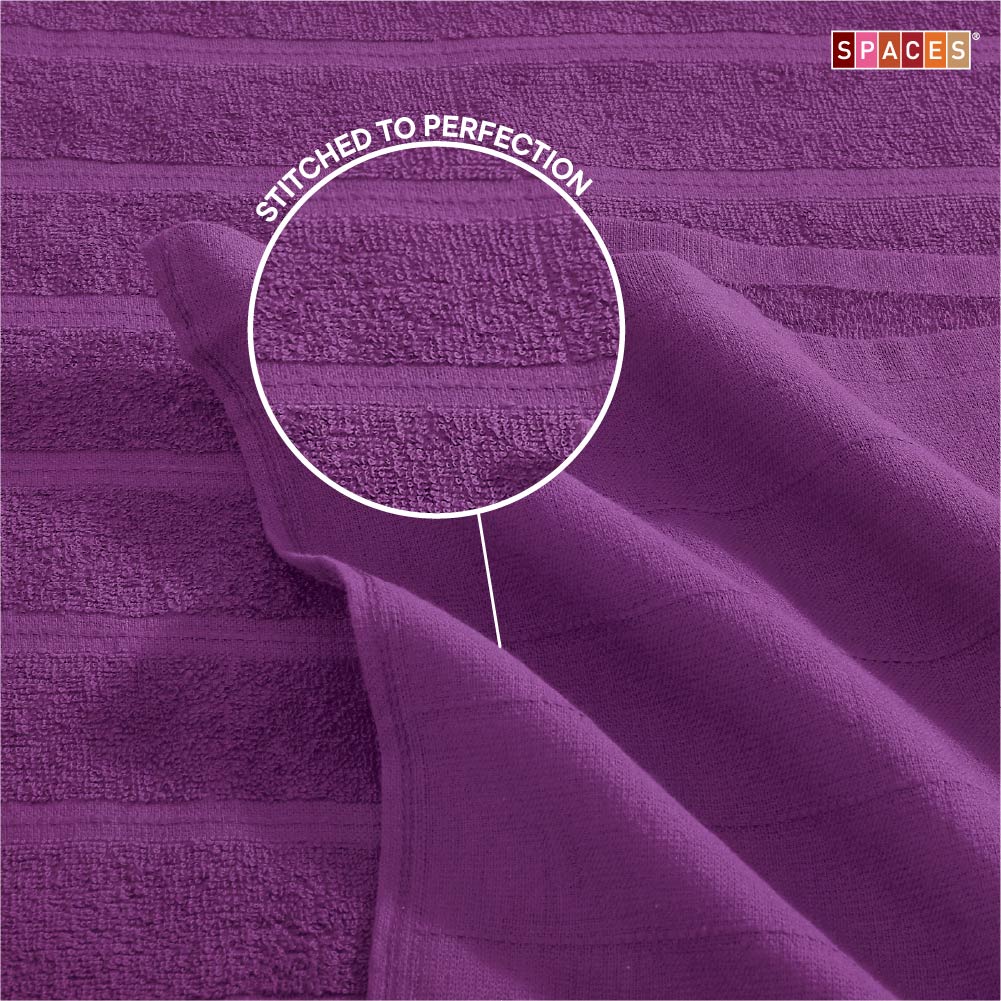 Freshlite 100% Cotton Bath Towel, 250 GSM, Solid, Violet