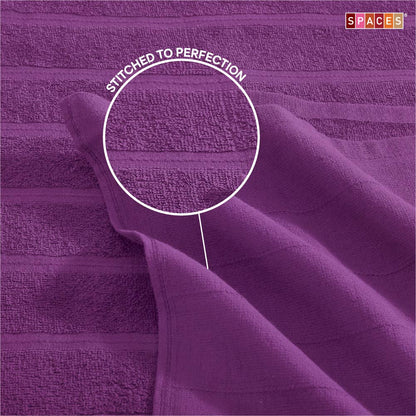 Freshlite 100% Cotton Bath Towel, 250 GSM, Solid, Violet