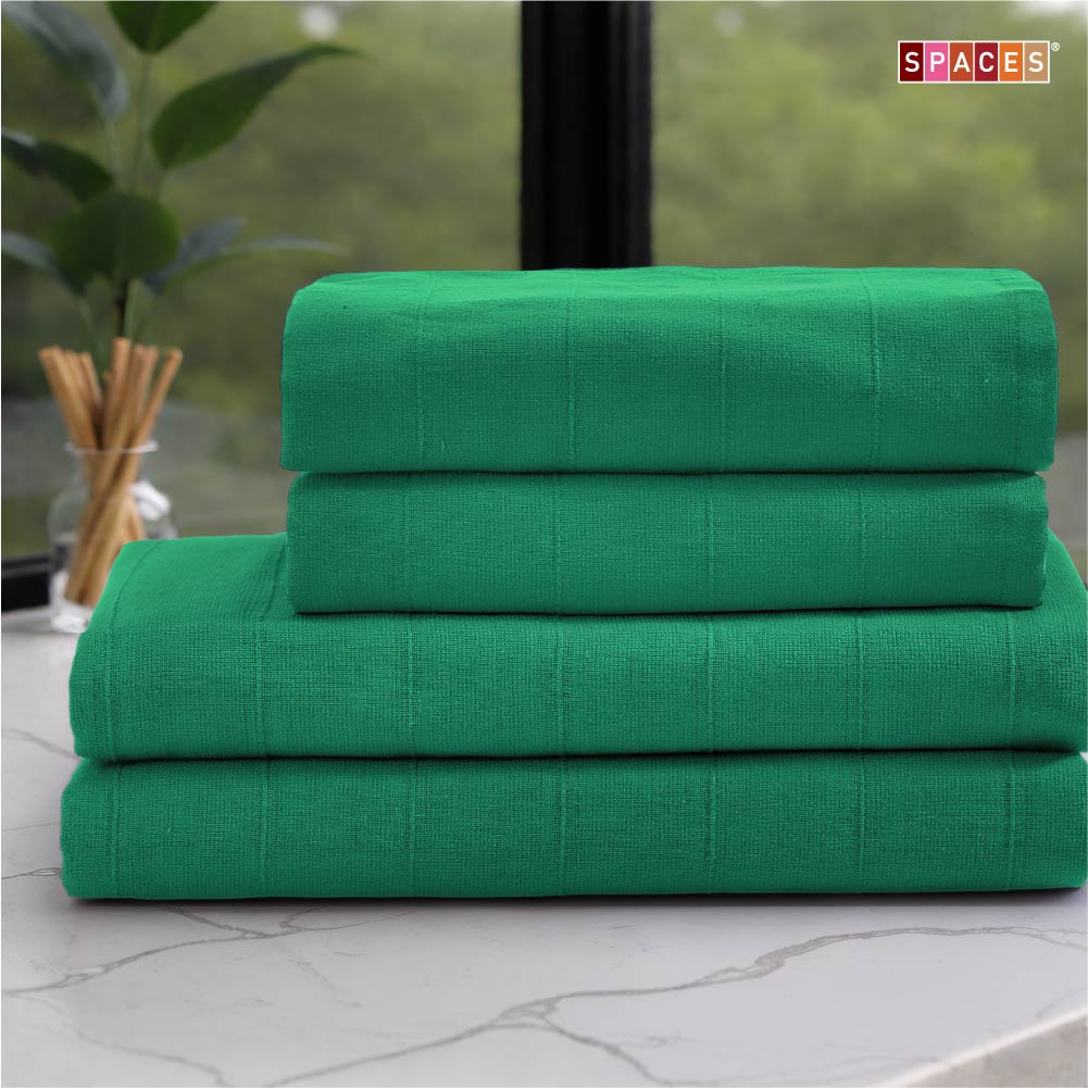 Freshlite 100% Cotton Bath Towel, 250 GSM, Solid, Green