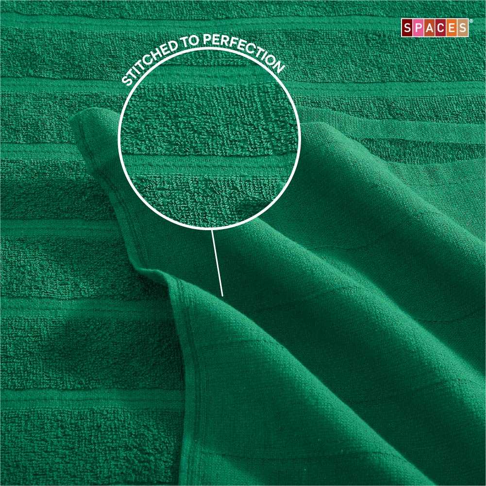 Freshlite 100% Cotton Bath Towel, 250 GSM, Solid, Green