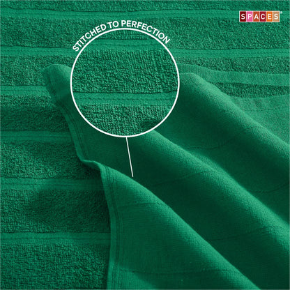 Freshlite 100% Cotton Bath Towel, 250 GSM, Solid, Green
