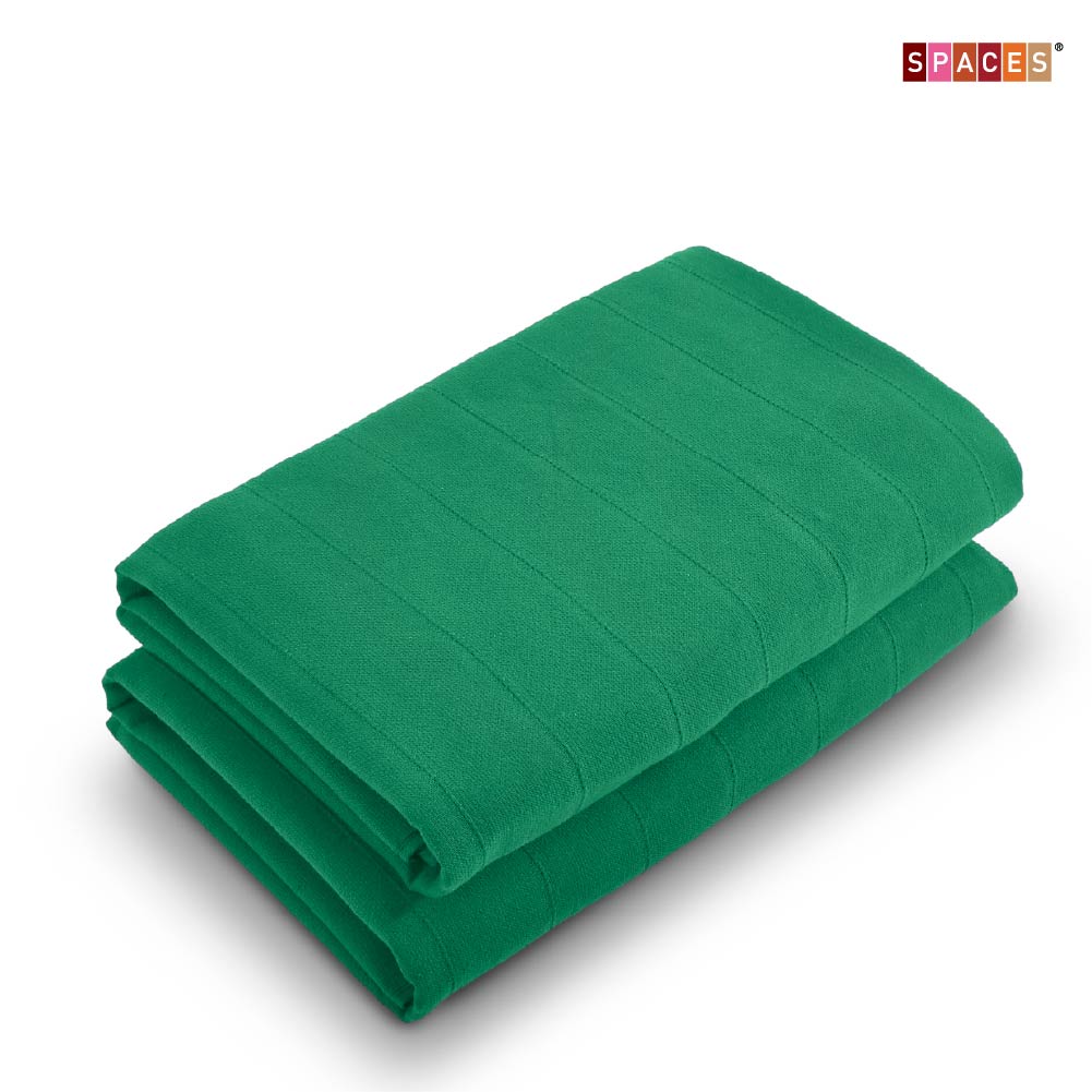 Freshlite 100% Cotton Bath Towel, 250 GSM, Solid, Green