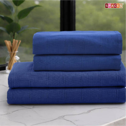 Freshlite 100% Cotton Bath Towel, 250 GSM, Solid, Navy