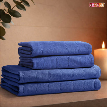 Freshlite 100% Cotton Bath Towel, 250 GSM, Solid, Navy