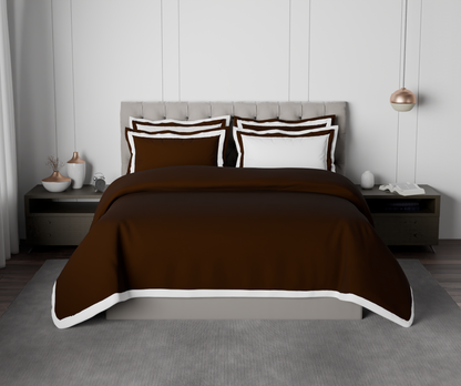 Solid Chocolate - Dark Brown Hygro Cotton King Size Bedsheet - Hygro By Spaces