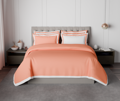 Solid Coral - Coral Hygro Cotton King Size Bedsheet - Hygro By Spaces