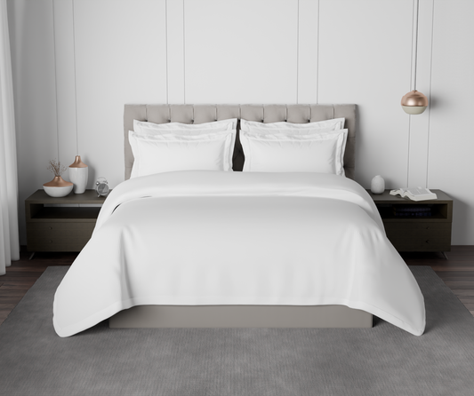 Solid White Hygro Cotton King Size Bedsheet - Hygro By Spaces