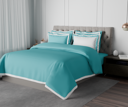 Solid Aqua Green - Light Green Hygro Cotton King Size Bedsheet - Hygro By Spaces
