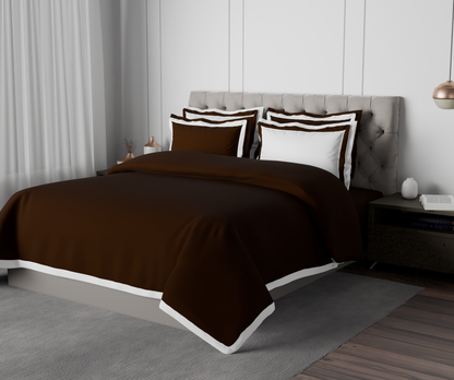 Solid Chocolate - Dark Brown Hygro Cotton King Size Bedsheet - Hygro By Spaces