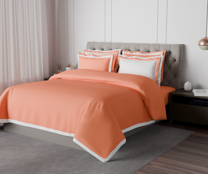 Solid Coral - Coral Hygro Cotton King Size Bedsheet - Hygro By Spaces
