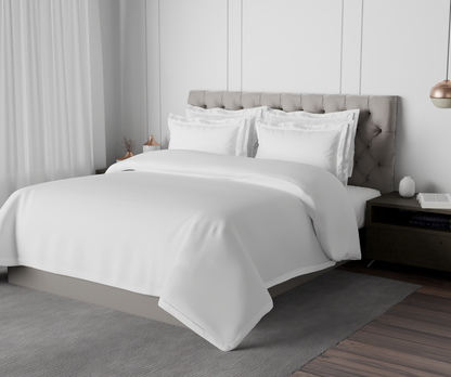 Solid White Hygro Cotton King Size Bedsheet - Hygro By Spaces