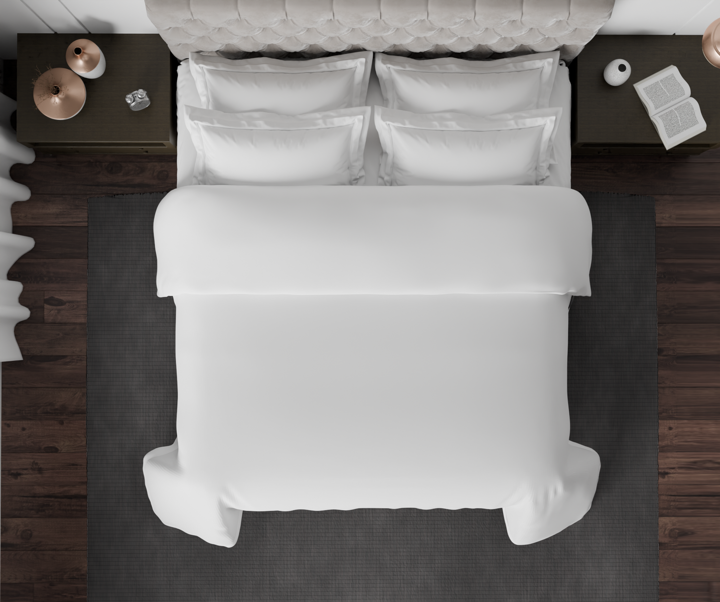 Solid White Hygro Cotton King Size Bedsheet - Hygro By Spaces