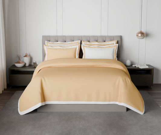 Solid Champagne Gold - Gold Hygro Cotton King Size Bedsheet - Hygro By Spaces