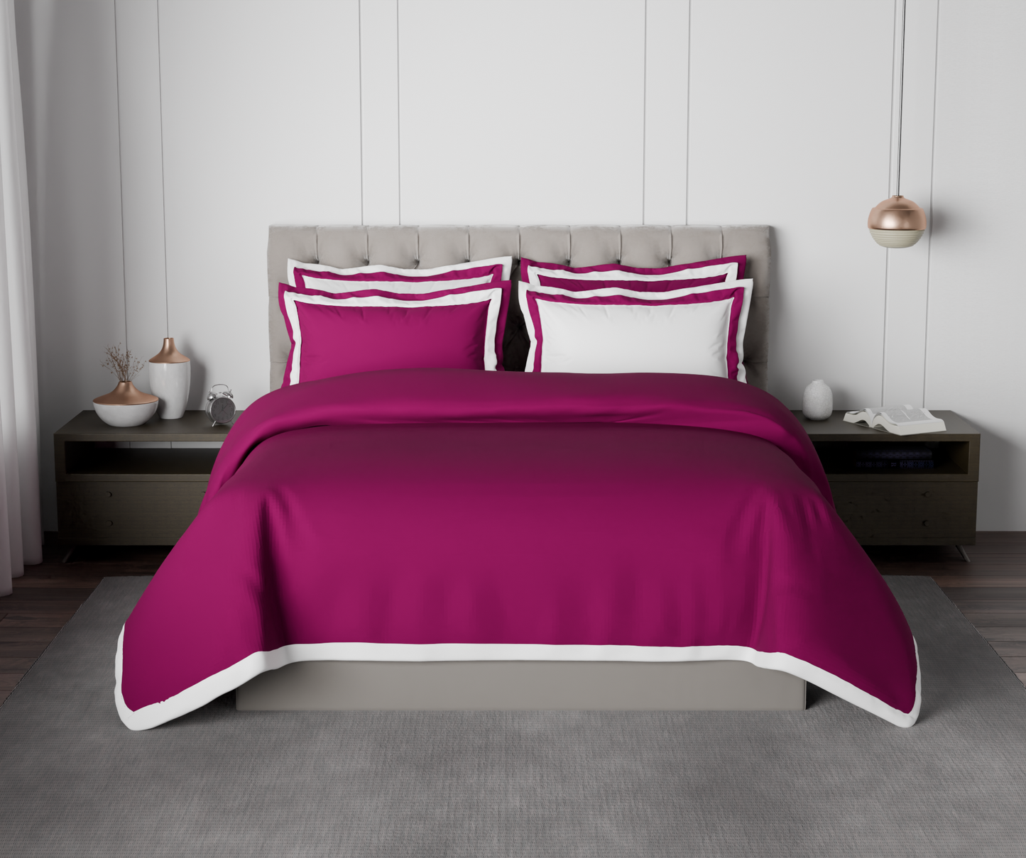 Solid Sangaria - Dark Violet Hygro Cotton King Size Bedsheet - Hygro By Spaces