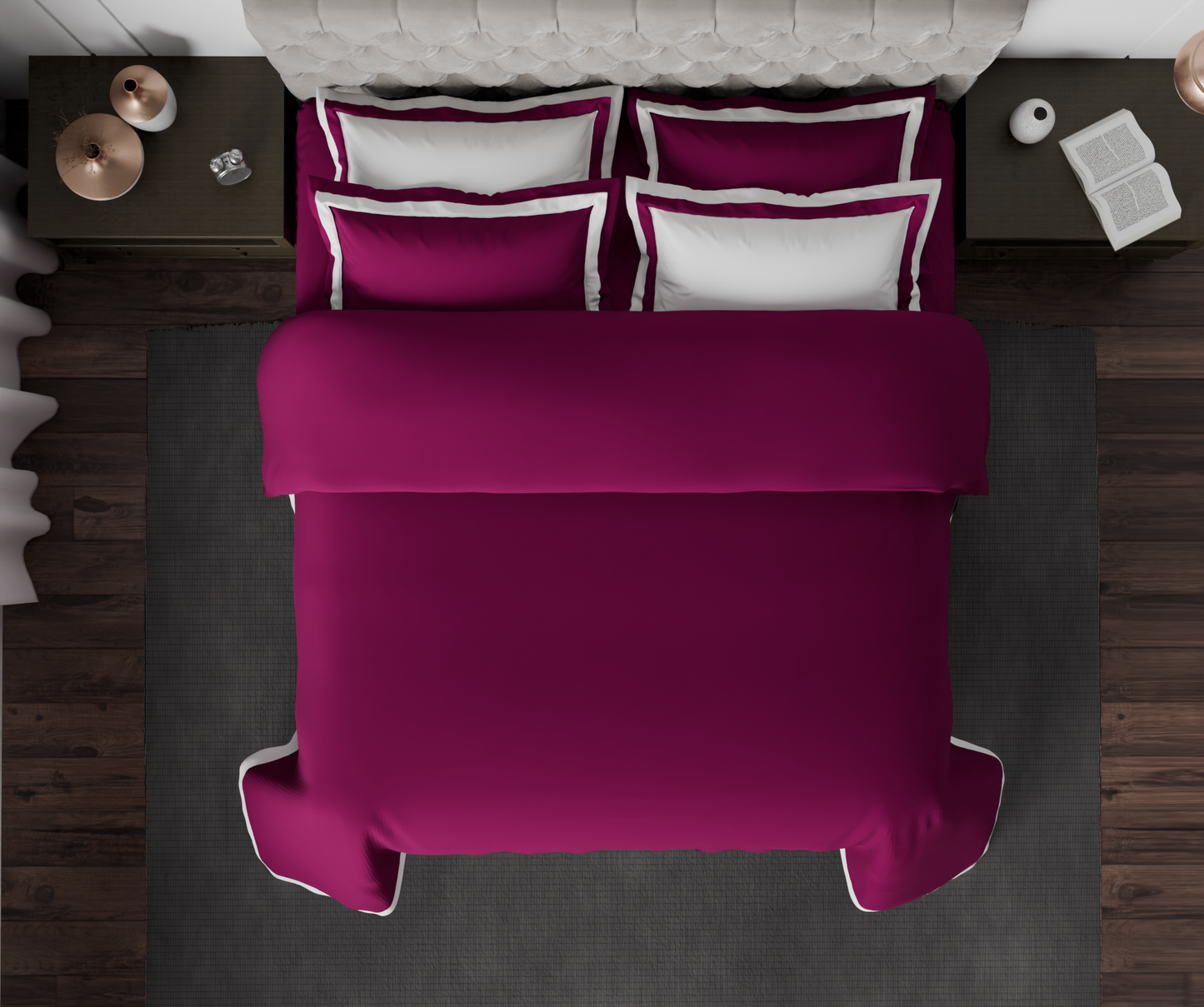 Solid Sangaria - Dark Violet Hygro Cotton King Size Bedsheet - Hygro By Spaces