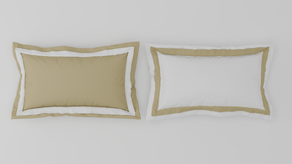 Solid White/Taupe - White Hygro Cotton King Size Bedsheet - Hygro By Spaces