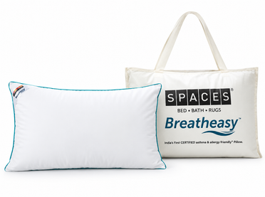Solid White 100% Cotton Pillow - Breath Easy By Spaces