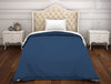 Solid Navy Blue/White 100% Cotton Shell Single Quilt / AC Comforter - Hygro By Spaces