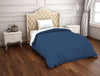 Solid Navy Blue/White 100% Cotton Shell Single Quilt / AC Comforter - Hygro By Spaces