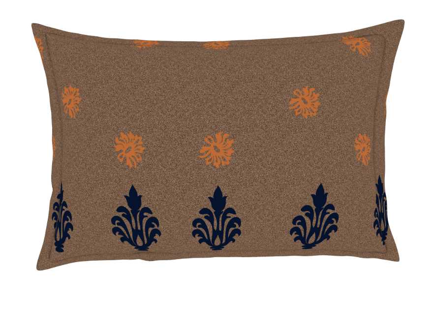 Ornament Brown 100% Cotton Double Bedsheet - Atrium By Spaces