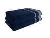 Midnight Blue - Dark Blue 2 Piece 100% Cotton Hand Towel Set - Hygro By Spaces